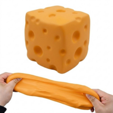 대왕 치즈빵 슬랑이 슬라임 피젯토이 초대형 8.5cm 스트레스볼 스퀴시 치즈 블루베리 딸기, 치즈 옐로우 말랑이, 0.4kg, 1개