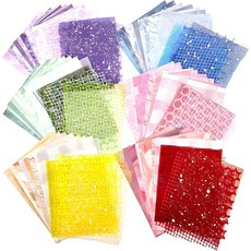 BADAO 90매 스티커 스크랩북 DIY 믹스 메쉬 패브릭 키트 6팩 5.11x7.08인치 텍스처 에스테틱 종이 재료 장식용 혼합 세트, BADAO 90매 스티커 스크랩북 DIY 믹스 메쉬 패
