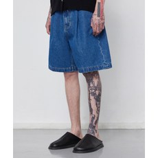 매장정품 브이투 VTWO 워시드 원턱 데님 쇼츠 (BLUE) 5009406237 176969