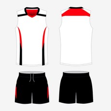 배구유니폼세트 남녀공용 경기훈련 팀복 학생 전문 맞춤제작 디지털프린트, A1755 여성 화이트