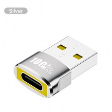 Olaf C타입-USB 2.0 어댑터 USB C 암-USB 수 변환기 PD100W 고속 충전 OTG 커넥터 맥북 삼성, Silver