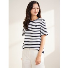 크로커다일레이디 크로커다일레이디 캐주얼 스트라이프 티셔츠_CLEMTS203