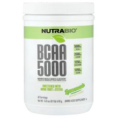 뉴트라바이오 BCAA 5000 레모네이드 418g (0.9lb 14.8oz), 1개