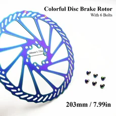 LZRAWKGTE 자전거 브레이크 디스크 6인치 로터 140mm160mm180mm203mm G3HS1RT56 MTB 부품 6개 볼트 포함, 1Pcs 203mm