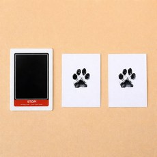 반려동물 발도장 키트 DIY 셀프 손도장, 1세트, S형 (8x12.5cm)