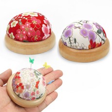 도나토르 꽃무늬 플라워 핀쿠션 시침핀 정리, 1개, 화이트