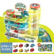 토스키 트랙카 어드벤처 어린이용 주차장 주차타워 장난감 자동차 세트, 배터리 버전, F