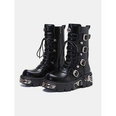 이영지의레인보우 2회 이영지 부츠 가죽 버클 펑키 블랙 라이더 웨스턴 롱