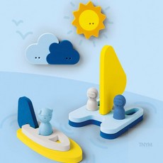 보용상점 큐트 목욕놀이 입체조립블록 아기물놀이장난감, 페어리폰드(Q3144)