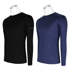 GTM [1+1]더블스판배색긴팔티 남성 짱짱한 스판 활동성 좋은 작업복 등산복 티셔츠 아웃도어