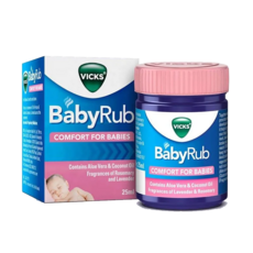 호주직송 빅스 베이비 발삼 Vicks Baby Balsam 아기 기침완화 수딩 마사지 크림, 100g, 1개