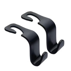 汽車座椅椅背掛鈎 車載多功能後排收納用品, 1個, 黑色【加厚】兩個裝
