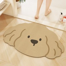 DEXI 욕실 미끄럼방지매트 주방 화장실 호텔 미끄럼방지 규조토 발매트 호텔 화장실 베란다 싱크대 논슬립 발판 클래식 빠른 흡수 욕실 발매트, 강아지, 1개