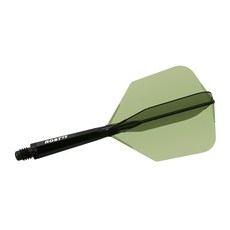 CUESOUL ROST 77 통합 다트 샤프트 및 플라이트 큰 날개 모양 3개 세트-투명 색상, [36] Green-28mm, 1개