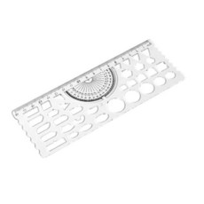 쌍문상회 각도기 측정 도구 투명 두 종류 기본 학습용, 본상품