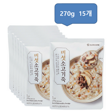 아워홈 버섯소고기죽, 270g, 15개
