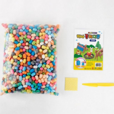 미니 플레이콘 대용량 2000 어린이집 플레이콘 놀이 촉감놀이 유치원 창의력 알파벳 글라스 소근육