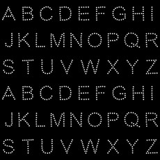 2개 핫픽스모티브 옷리폼 스톤 큐빅 부자재 의류DIY - 알파벳 A~Z 192x172x1mm, 투명