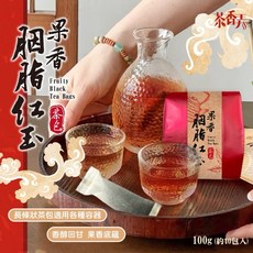 粿女兒商行 果香胭脂紅玉茶包100g，台灣紅茶，獨立包裝，天然果香，送禮自用, 1個