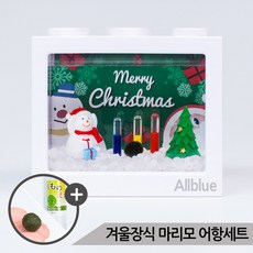 스노우맨 겨울장식 마리모 키우기 세트 마리모포함, 1개