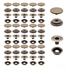 15mm 스테인레스 스틸 스냅 패스너 키트 100 피스 해양 등급 가죽 가방 봉제용 버튼, 100pcs Bronze