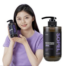청소년 탈모샴푸 1위 쏘펠 부스터12 탈모샴푸 카페인 맥주효모 샴푸 청소년샴푸 사춘기샴푸, 1개, 500ml