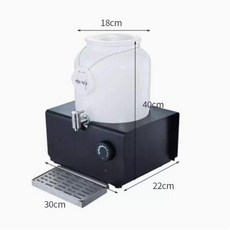 업소용 주스 냉음료 생수 식당 음료수 쥬스 냉음료디스펜서 호텔 수정과, 5. 4L 블랙 스틸 + 백자 클래식