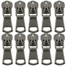 Joeunmall 5호 비슬론 지퍼고리 지퍼머리 지퍼손잡이 개이빨, 10개, 5호-흑니켈