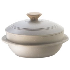 모리다인 IH 직화 인덕션 정담은 가마솥 3중 뚝배기 냄비, 1개, 3-4인용 베이지, 21cm