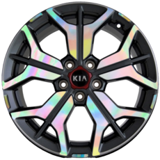 셀토스 18인치 알로이 휠 홀로그램 스티커, 1개