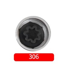 도난 방지 휠 볼트 잠금 너트 키 어댑터 타이어 나사 클래스 제거 도구, 5. 306, 1개