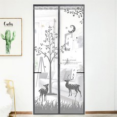 제이앤디디자인 문 모기장 100x210cm(그레이) 주택현관방충망, 상세페이지 참조