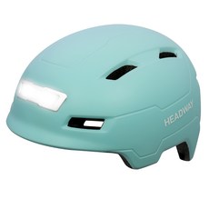 헤드웨이 전후방 LED 라이트 자전거 킥보드 전동킥보드 헬멧, 1개, 무광블루