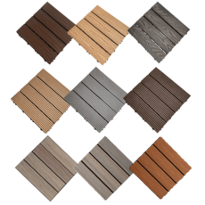 戶外塑木地板 DIY拼接地板 防水防腐蝕 陽台庭院浴室適用, 2.0【直紋/巧克力】-超取一單最多10片 超過請宅配, 1件