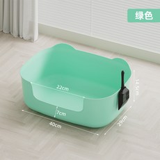 大號貓砂盆半封閉式高圍欄貓廁所防外濺一體開放式貓屎盆, 1個, 如圖所示114