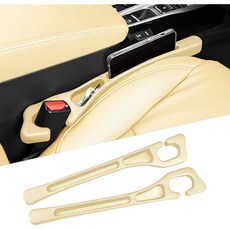 후크가 있는 에도팀 카시트 갭 필러 휴대폰 홀더가 카 오거나이저 및 보관함 시트 액세서리 핏 세단 SUV 트럭-2PCS 블랙, 2 1.15 Inch Car Seat Gap Fille, Beige