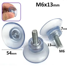 투명 빨판 컵 나사 스레드 막대 유리 테이블 상단 보관 도구 후크, 01 1Pc, 06 M6x13 54mm