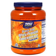 now 健而婷 草飼乳清蛋白粉, 奶油香草, 1個, 544克