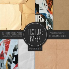(영문도서) Texture Paper for Collage Scrapbooking: Old Parchment Decorative Paper for Crafting Paperback, Crafty as Ever, English, 9781636573014