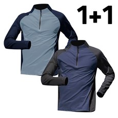 니드오브 남성 반집업 쿨 긴팔티 작업복 등산복 2장 세트