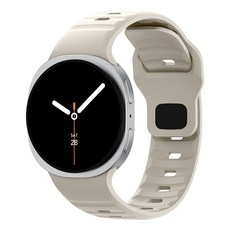 Fegwilde 갤럭시워치8 호환 스포츠 실리콘 스트랩 40mm/44mm/클래식 46mm, 스타라이트