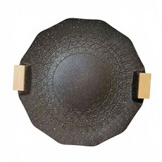 韓系 麥飯石 雙耳 34cm 烤肉盤, 1個, 黑色不帶收納袋）