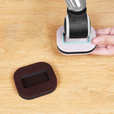 더홀릭 의자바퀴 밀림방지 패드5P 바퀴커버 패드 사각, 화이트