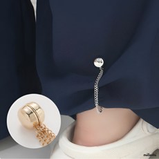 바지기장 조절 자석클립 밑단고정 체인 의류 수선 바지핏, 1개, 블랙