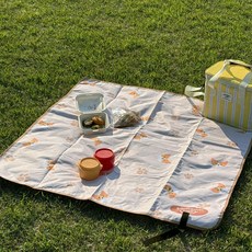 솜솜라이크 푹신한 1인용 돗자리 미니 방수 피크닉 매트, 웰시코기