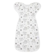 嬰兒動物圖案包巾 柔軟透氣舒適寶寶睡袋 防驚嚇拉鍊式包巾