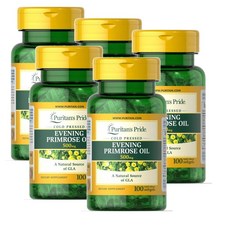 퓨리탄스프라이드 이브닝프림로즈오일 500mg 위드 GLA 소프트젤 Puritans Pride Evening Primrose Oil GLA, 5개, 100정