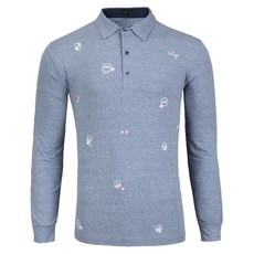 New Eagle 男士高爾夫長袖 T 卹 LM-3127