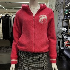 파사디골프 청주NC점 여성 키드모헤어 후드 아이보리 방풍가디건 점퍼 가볍고 따뜻한 기능성 후드 방풍집업 P24WBC351M