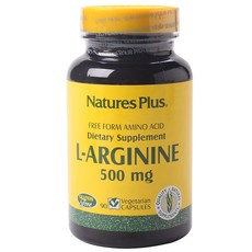 Nature's Plus L-精氨酸 500 毫克素食膠囊不含麩質, 90入, 1個